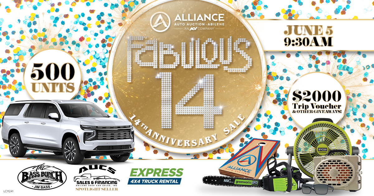 Abilene Fabulous 14 – 14th Anniversary Sale